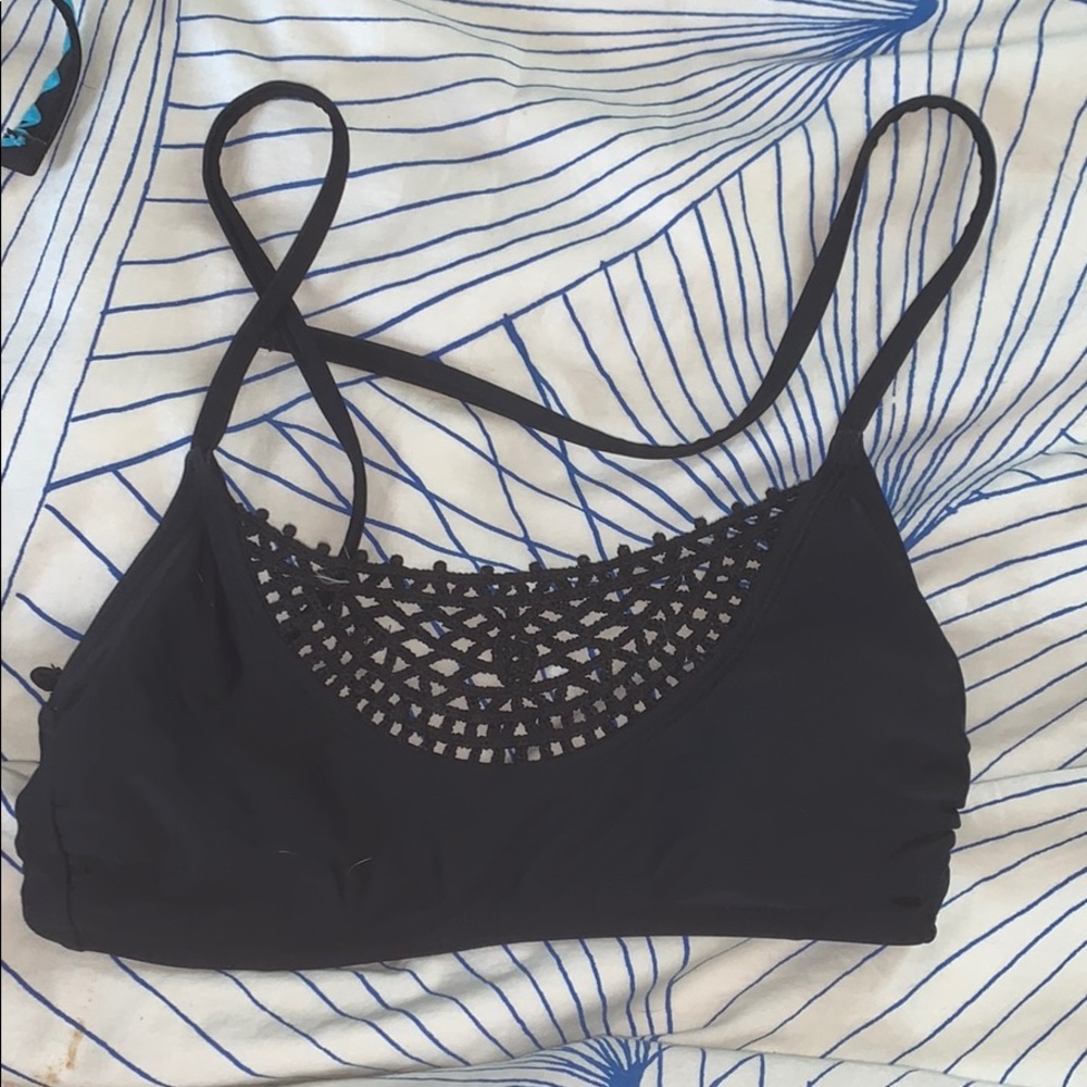 black swimsuit top